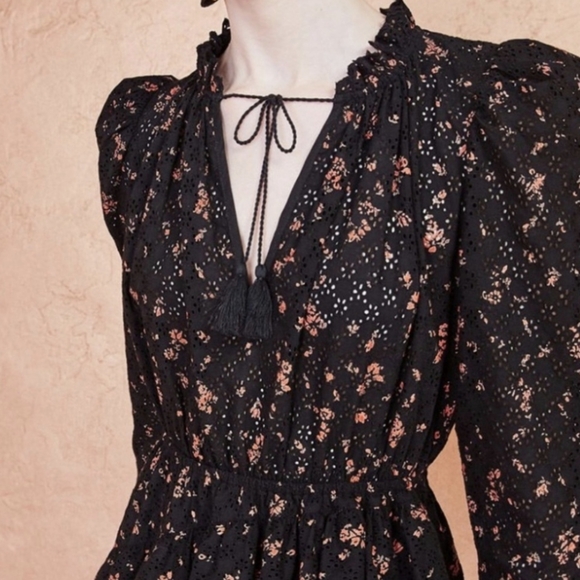 Ulla Johnson Josette Floral Lace Ruffle Cocktail Party Dress XS - Picture 3 of 12